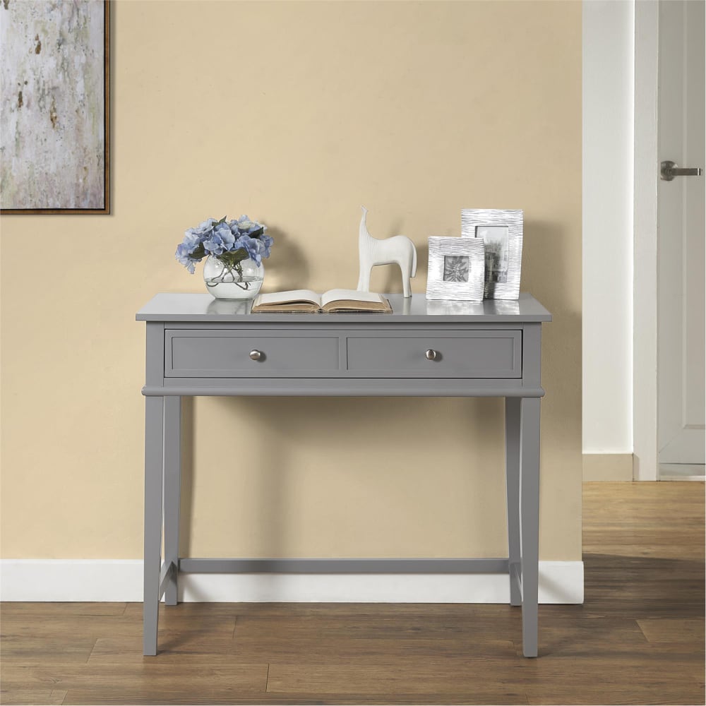 Dorel Home Schreibtisch mit 1 Schublade, grau - Spanplatte
