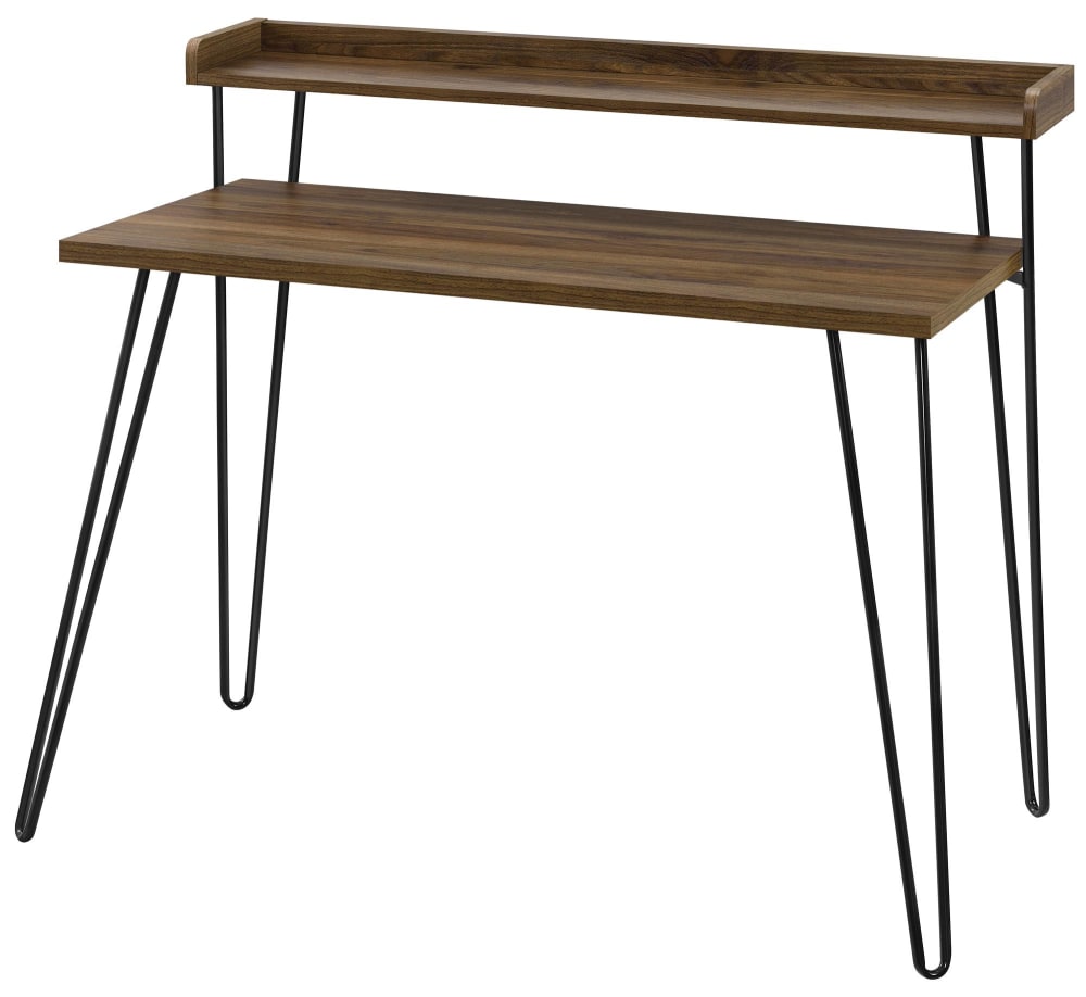 Dorel Home Schreibtisch mit 1 Ablage in Walnussoptik, braun - Spanplatte