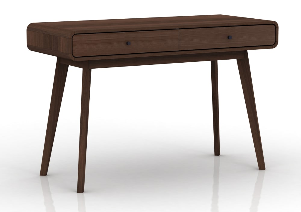 Bureau avec 2 tiroirs - noyer