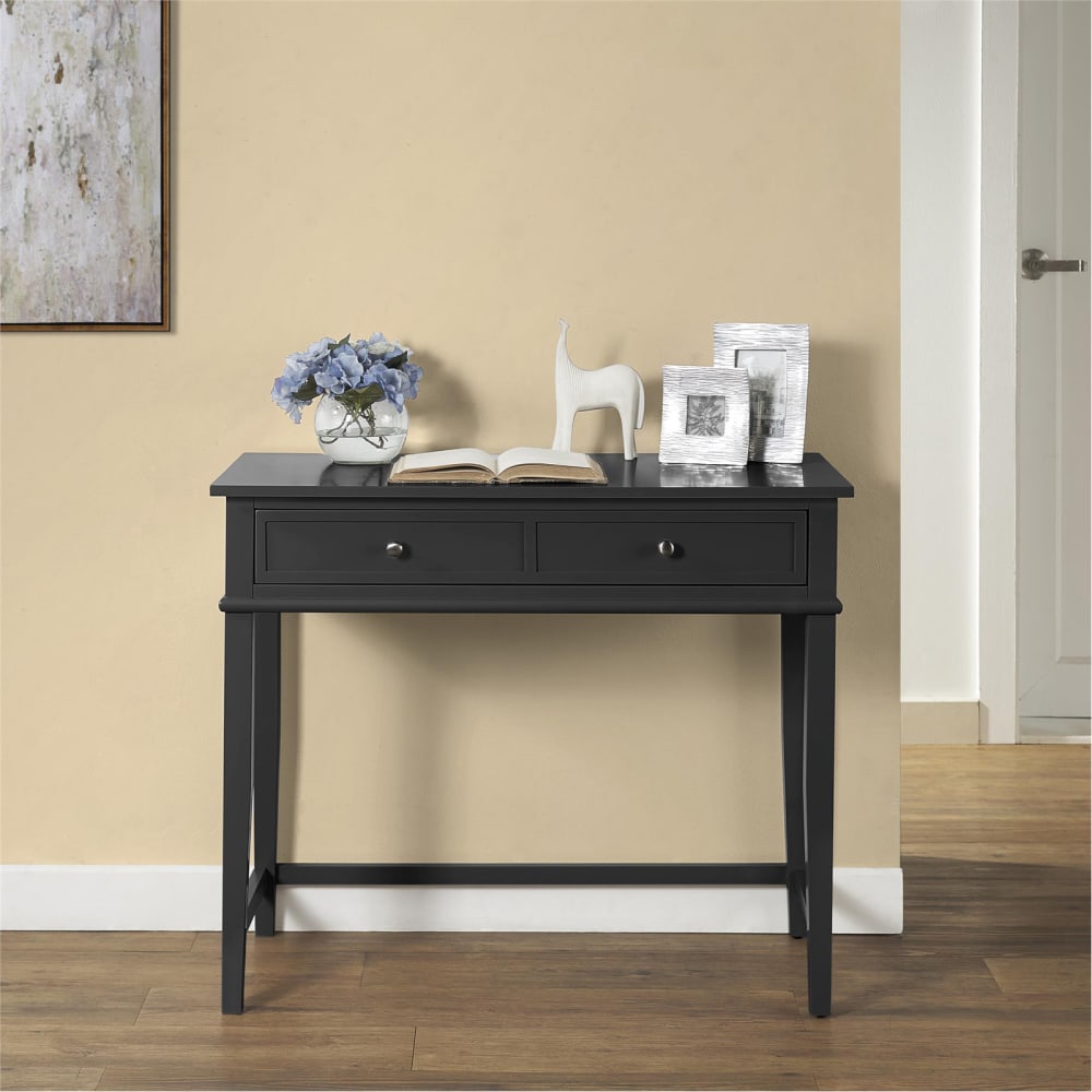 Dorel Home Schreibtisch mit 1 Schublade, schwarz - Spanplatte