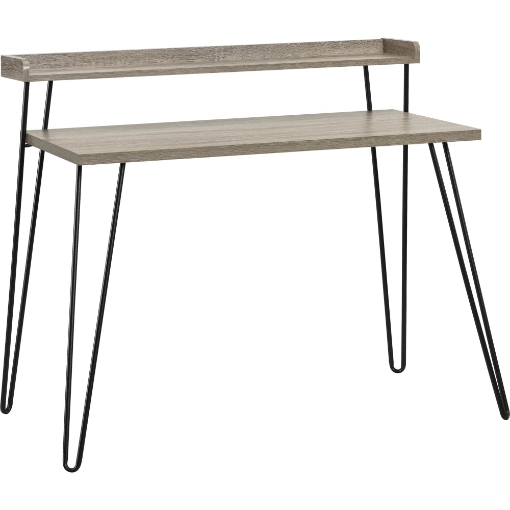 Dorel Home Schreibtisch mit 1 Ablage in Eichenoptik, grau - Spanplatte
