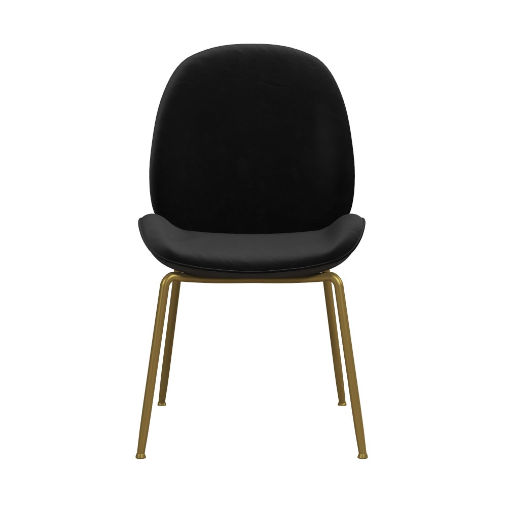 Chaise de salle à manger en velours noir