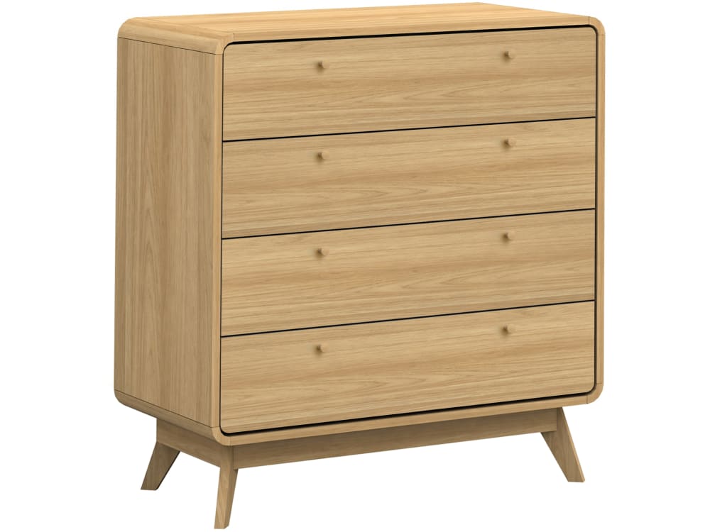 Commode avec 4 tiroirs en effet chêne - Maisons du Monde
