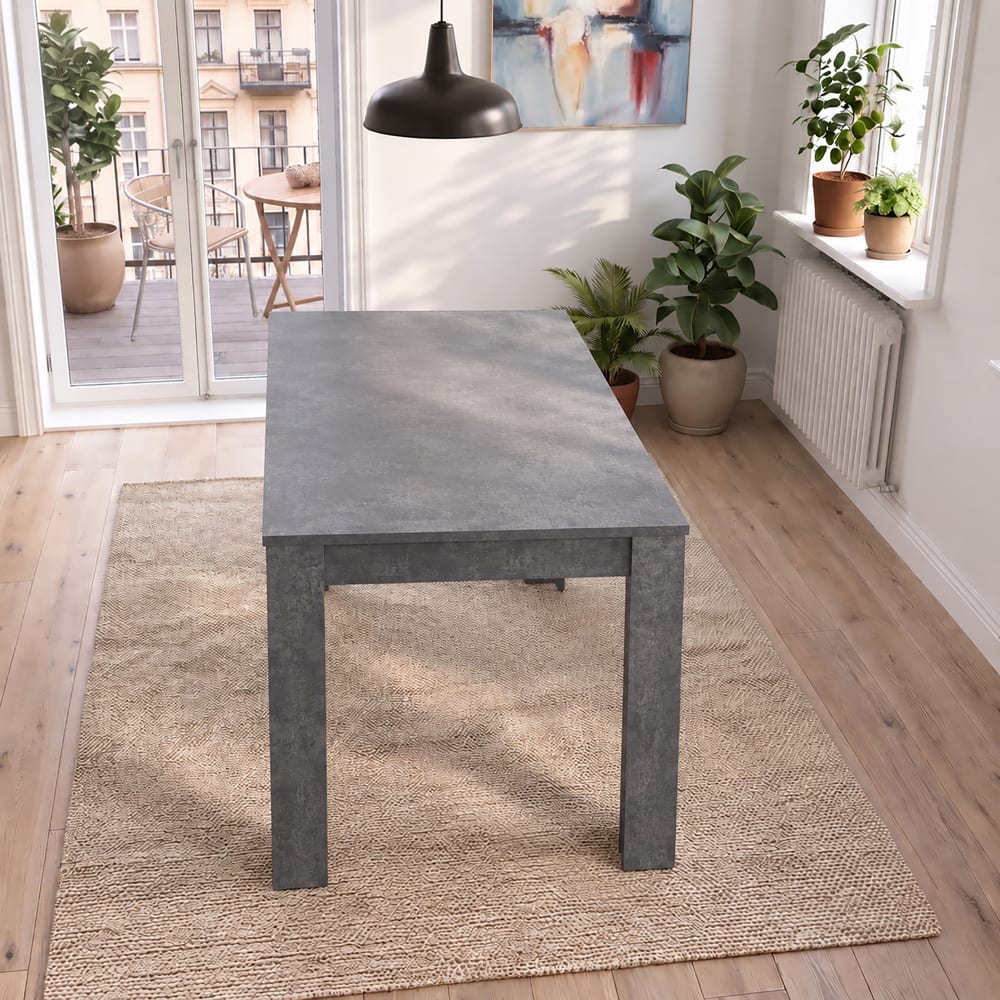 Loft24 Esstisch für 8 Personen in Schieferoptik L160 cm Braun Spanplatte