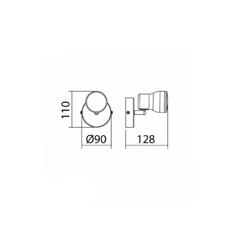 Spot salle de bain blanc mat — vue 4
