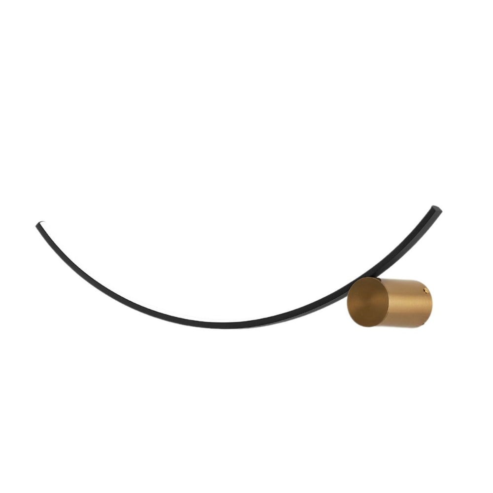 Kosilum Wandleuchte aus Stahl, Aluminium und Silizium 58 cm, Schwarz und gold - Metall