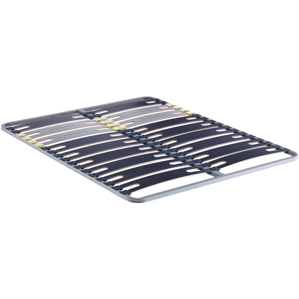 Cadre à lattes en métal 3 zones gris 140x190