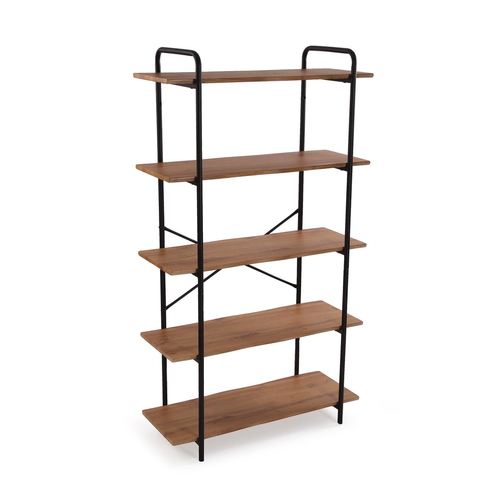 Etagère 5 tablettes en aggloméré marron Etagère 5 tablettes en aggloméré marron