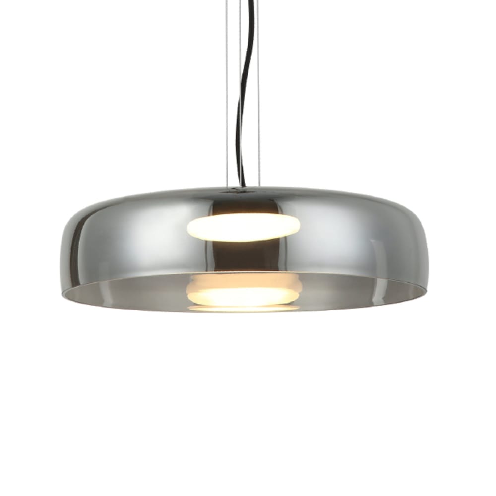 Suspension en verre Noir et gris fumé 42 cm