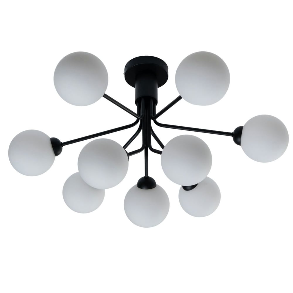 Lustre en verre Noir et blanc 72 cm