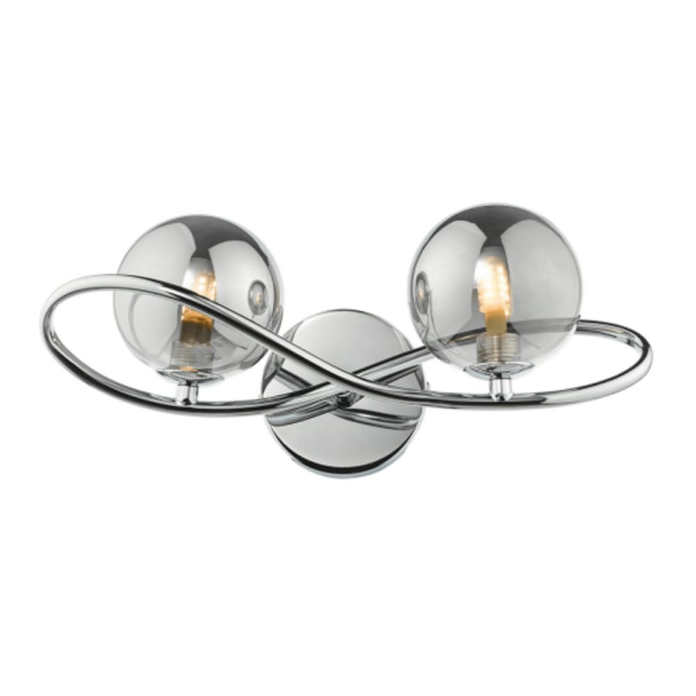 Applique en verre Argenté / Chromé 37.5 cm