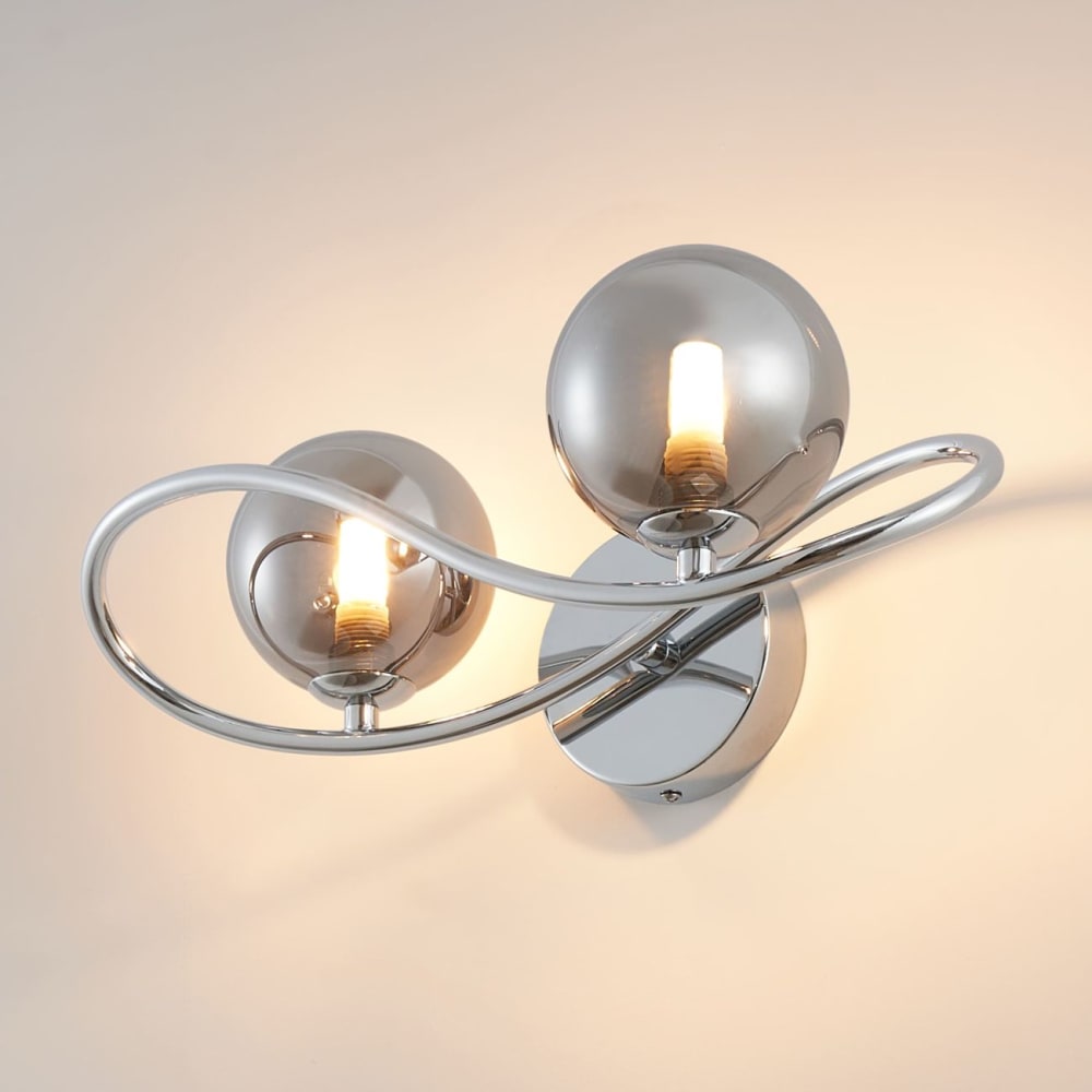 Applique en verre argenté / chromé 37.5 cm - Maisons du Monde