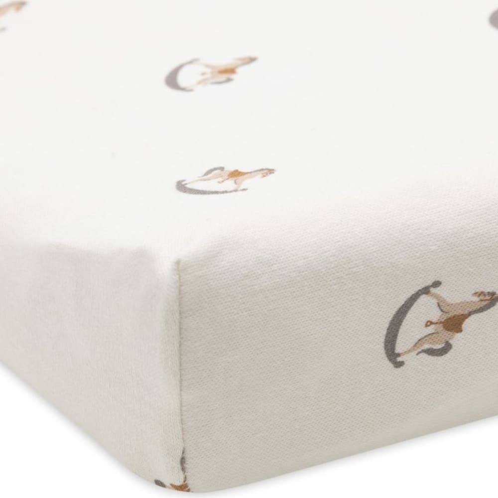 Housse matelas à langer Jersey en coton beige 50x70cm