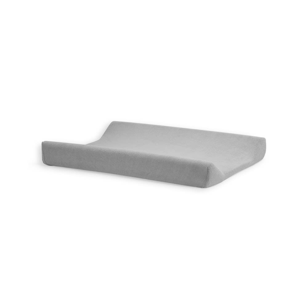 Housse matelas à langer éponge en coton gris doux 50x70cm