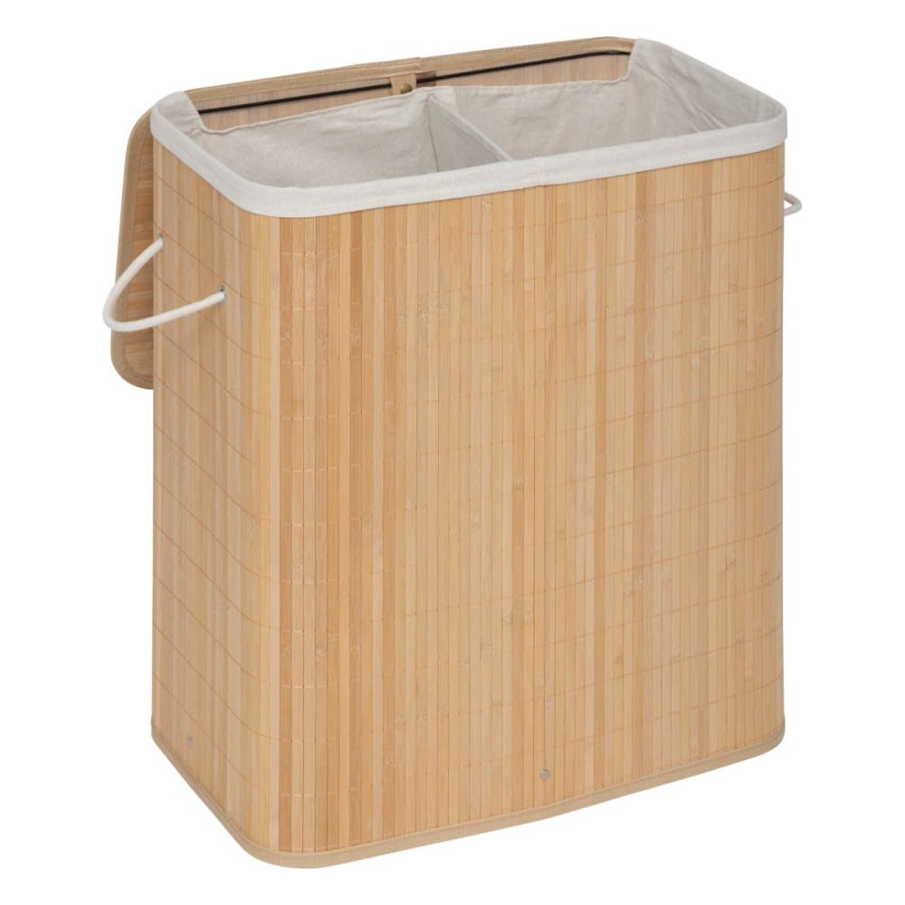 Panier à linge de tri rectangle 100l en bambou - Maisons du Monde