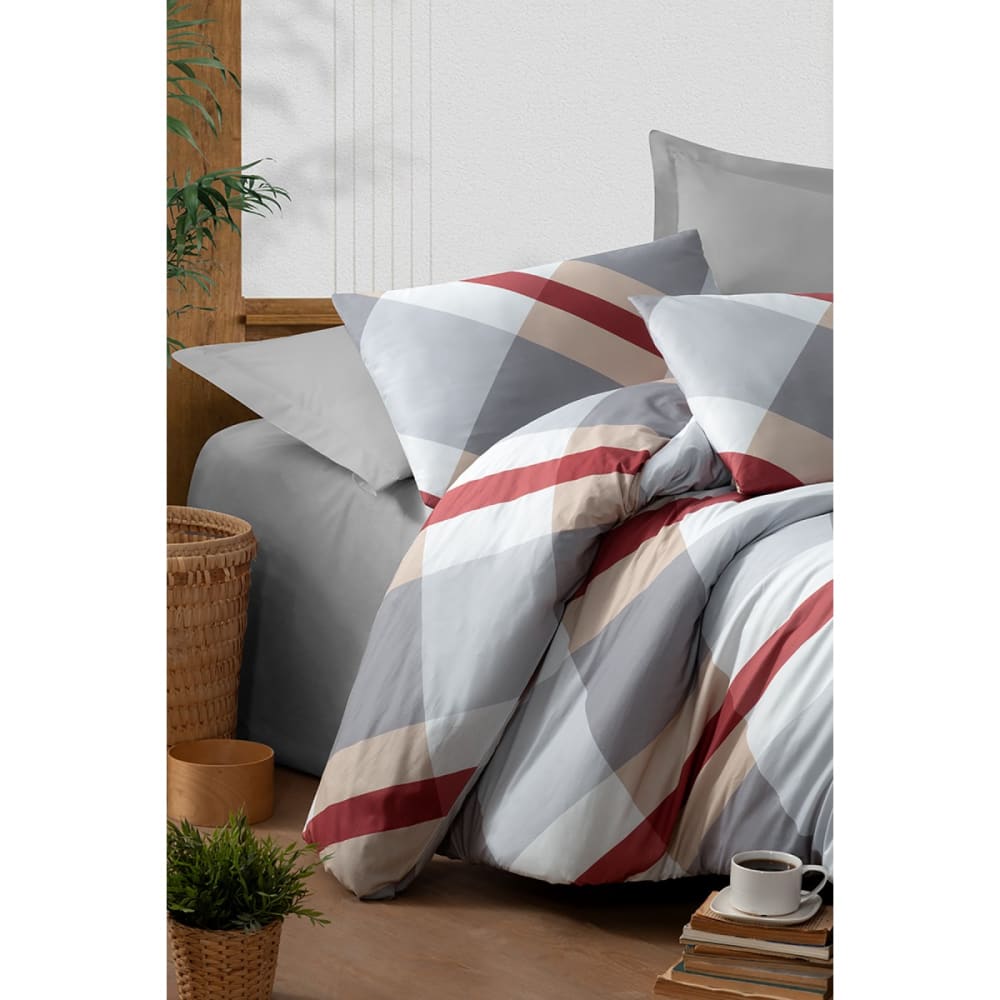 Parure de lit 1 personne 140x200 cm coton imprimé - Maisons du Monde