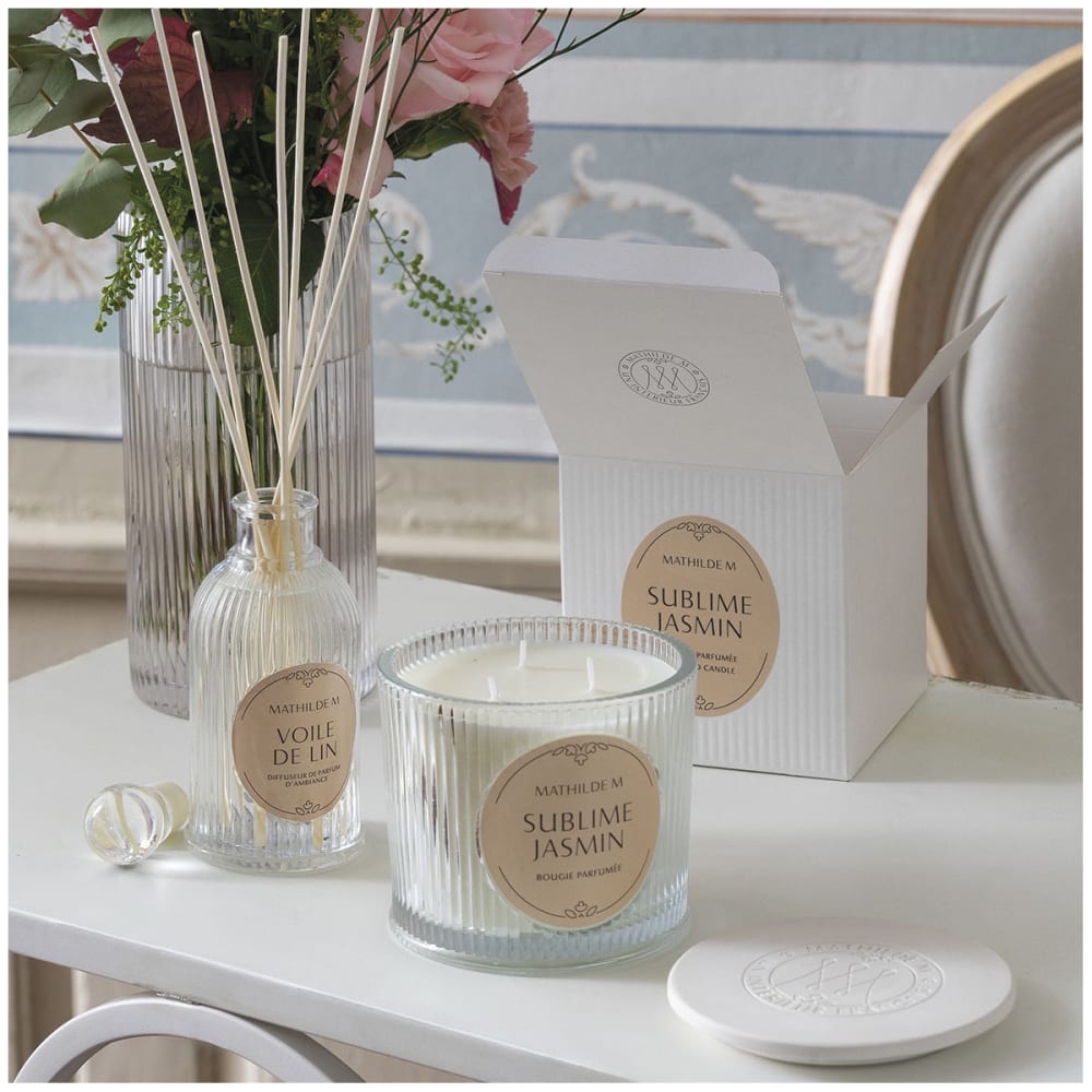 Bougie parfumée 400 g - sublime jasmin - Maisons du Monde