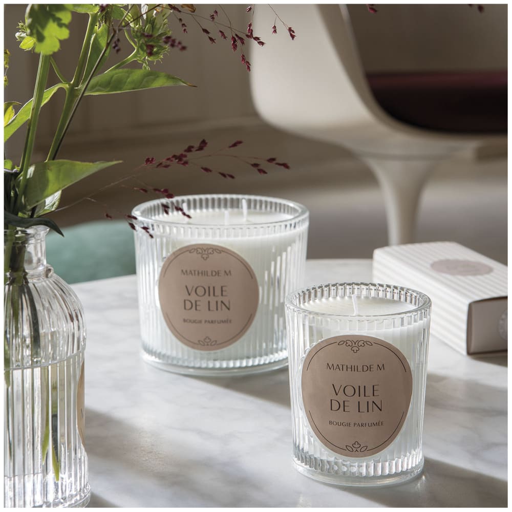Bougie parfumée 400 g - poudre de riz - Maisons du Monde