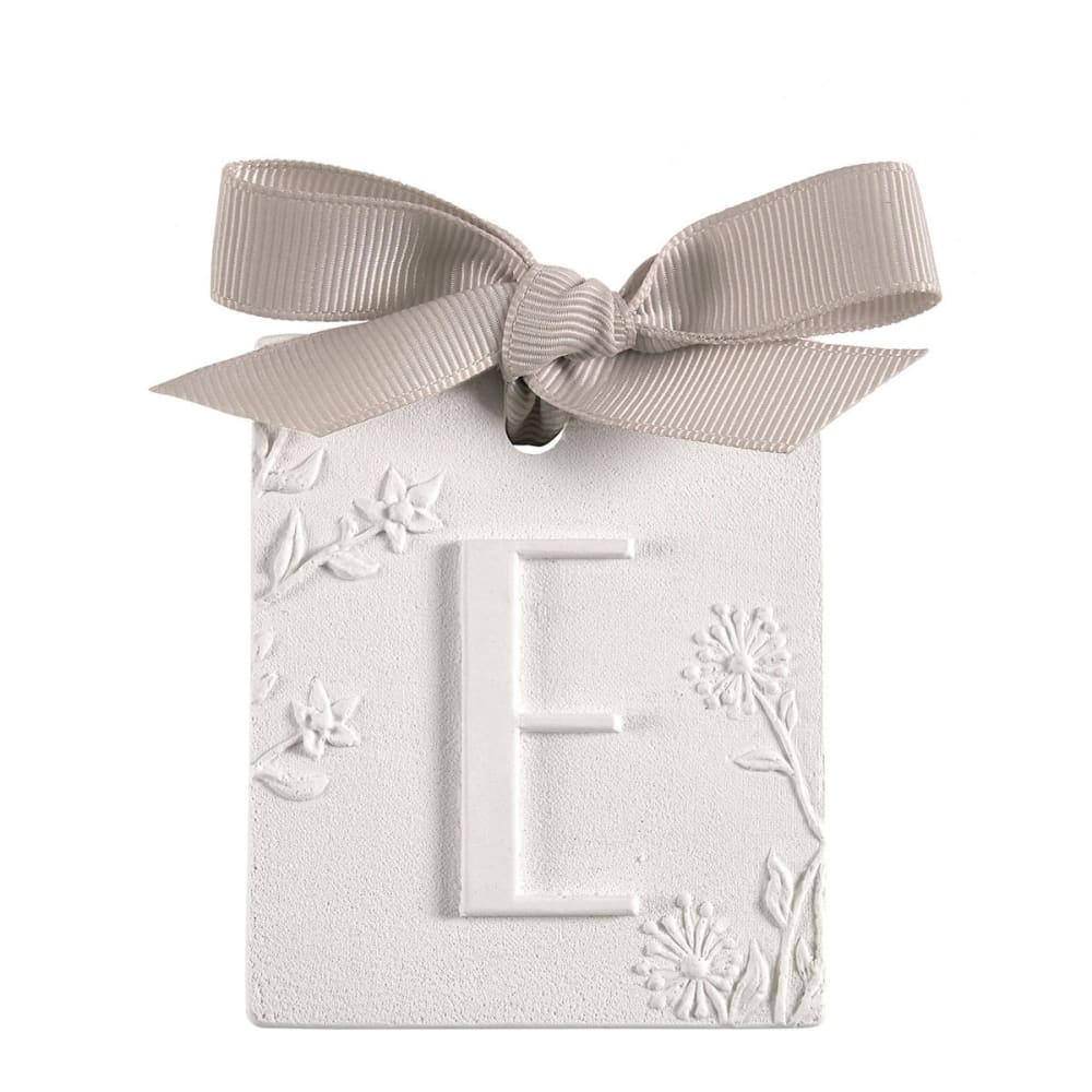 Décor parfumé lettre e - voile de lin