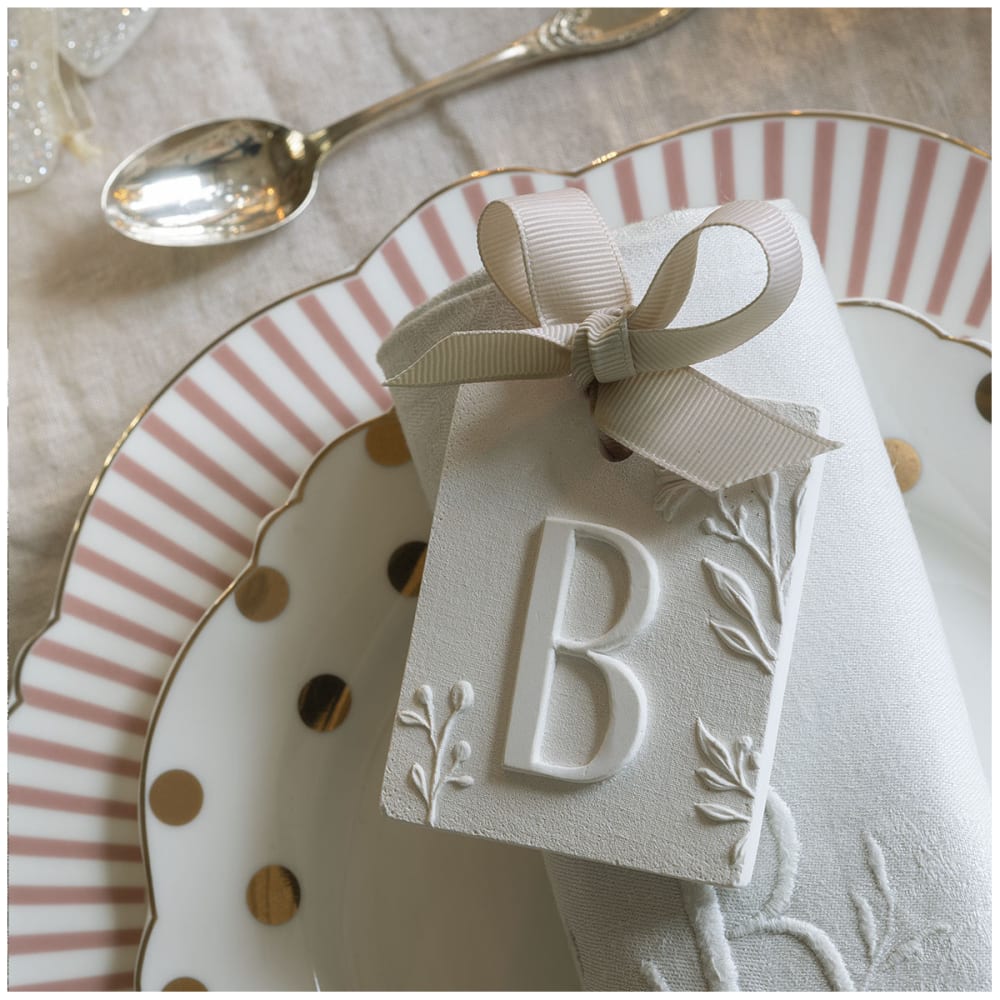 Décor parfumé lettre b - voile de lin — vue 3