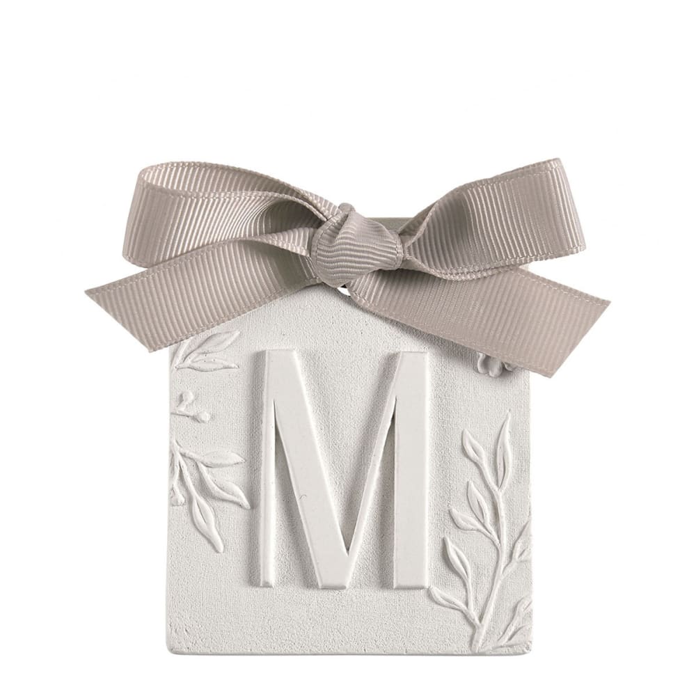 Décor parfumé lettre m - voile de lin