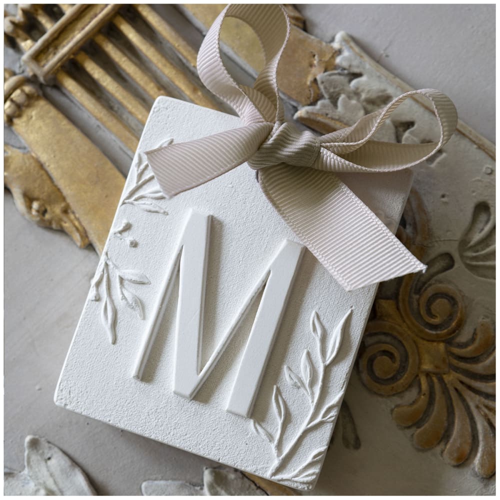 Décor parfumé lettre m - voile de lin — vue 3