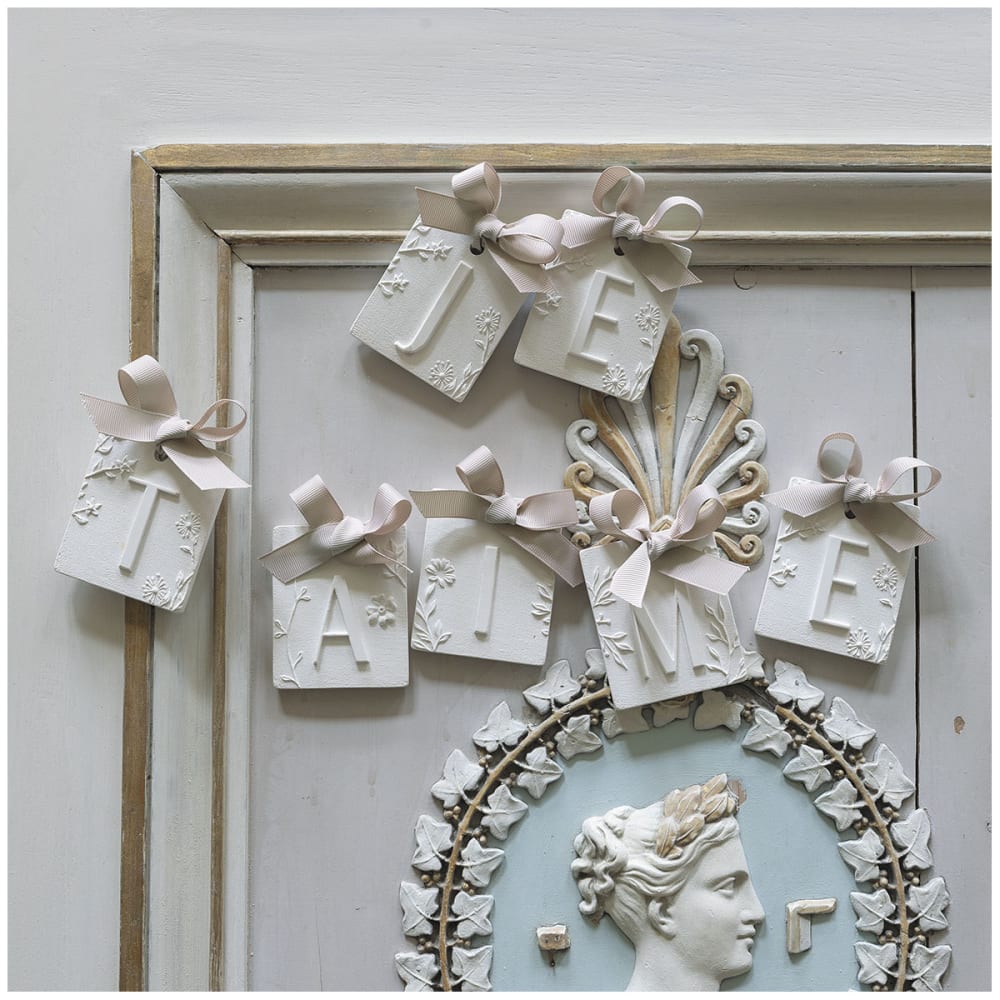 Décor parfumé lettre m - voile de lin — vue 4