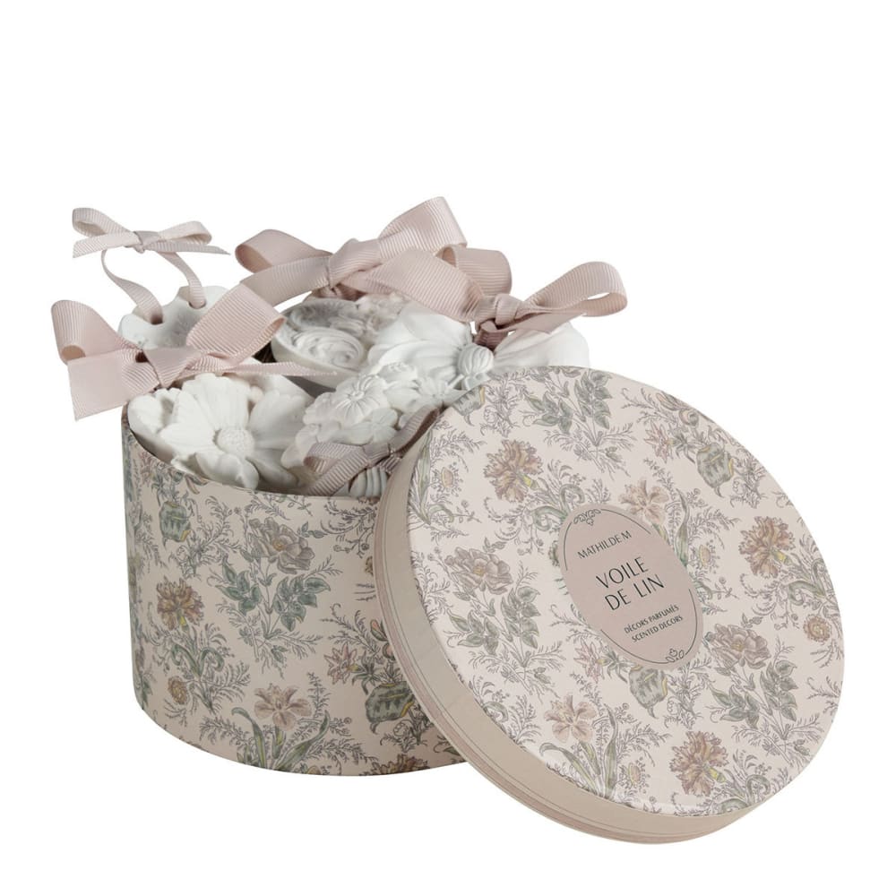 Coffret de 5 décors parfumés - voile de lin