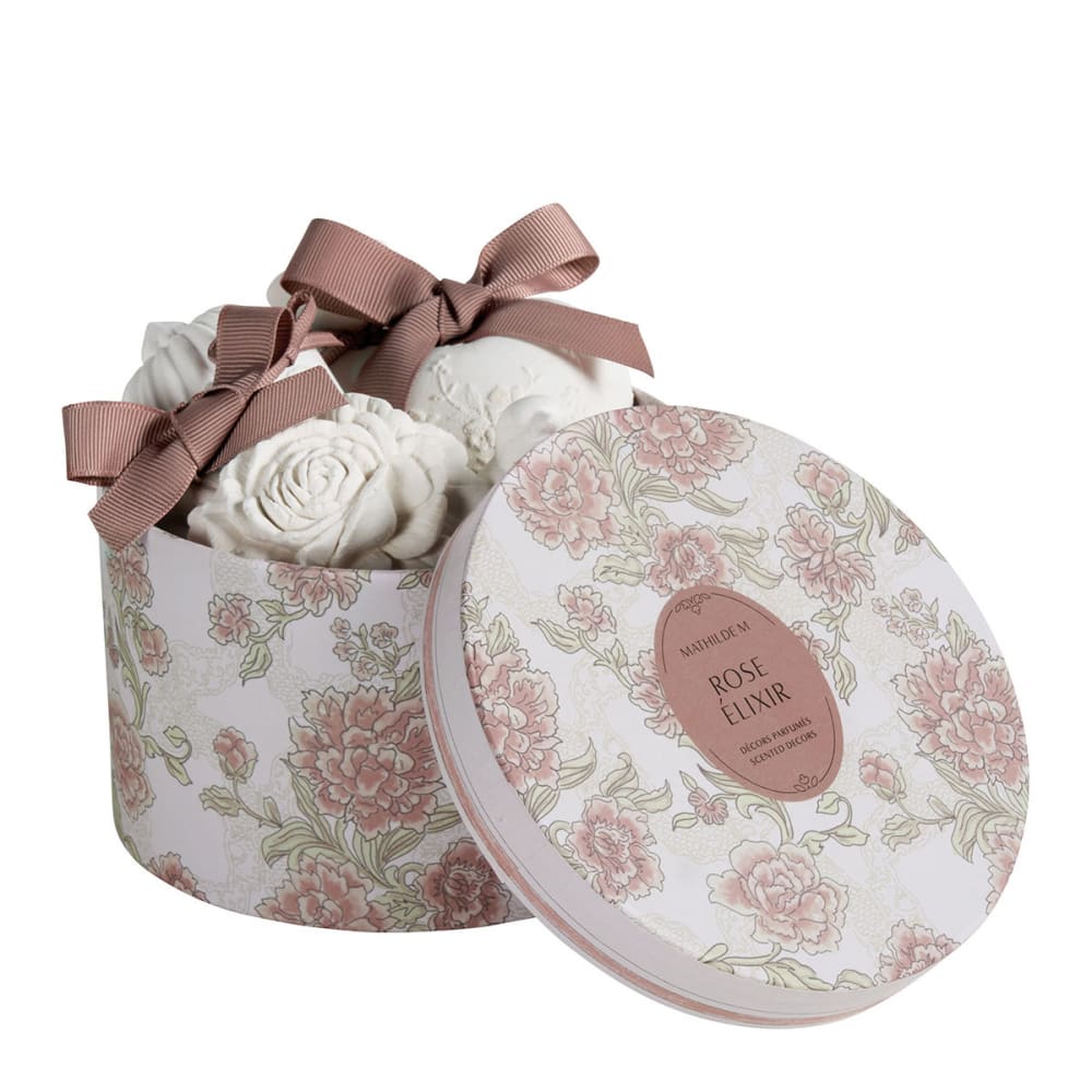 Coffret de 5 décors parfumés - rose élixir