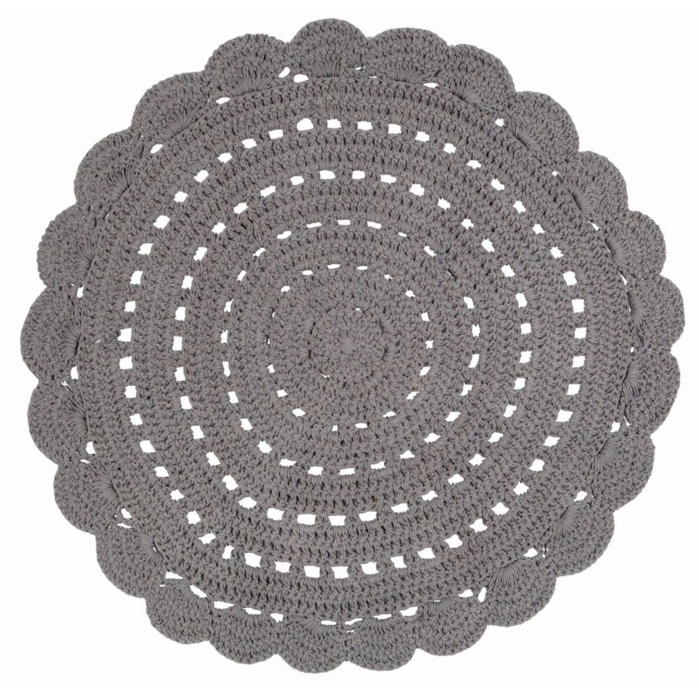 Tapis en coton gris