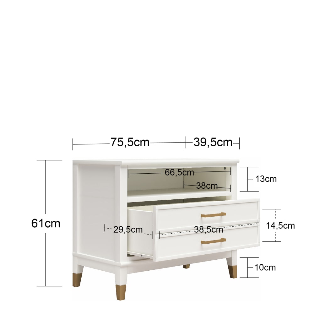 Table de chevet avec 1 tiroir en mélaminé rose - Maisons du Monde