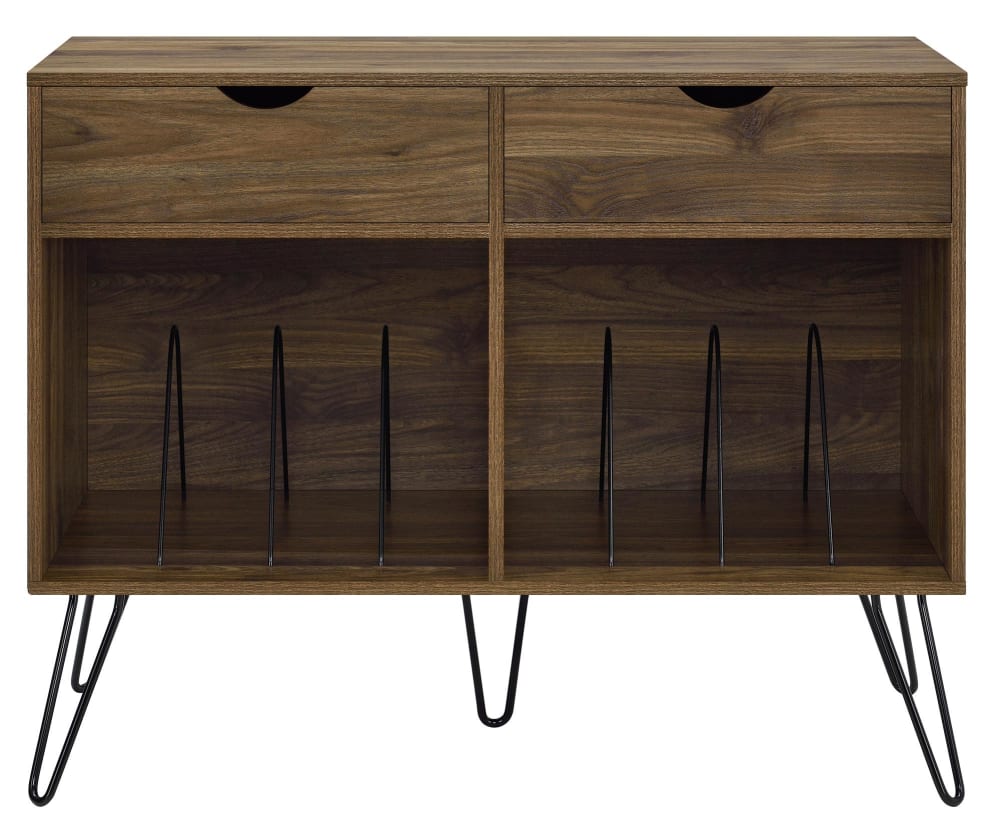 Meuble à vinyles avec - noyer