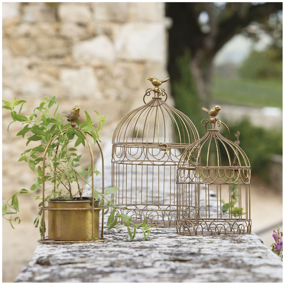 Cache-pot Cage à oiseau en métal metal 18 x 34 cm - Maisons du Monde