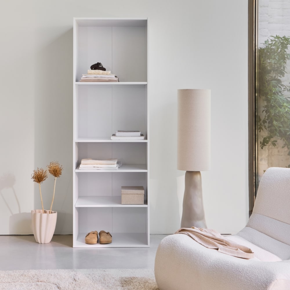 sweeek Modulares Kleiderschrank-Set mit 2 Elementen, weiß style modern - Spanplatte