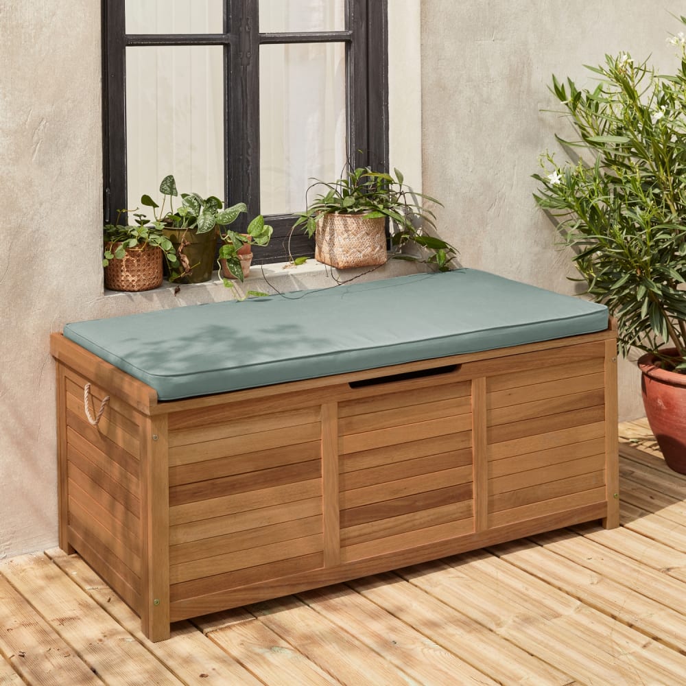 Coffre de jardin 200l en bois - caja kaki