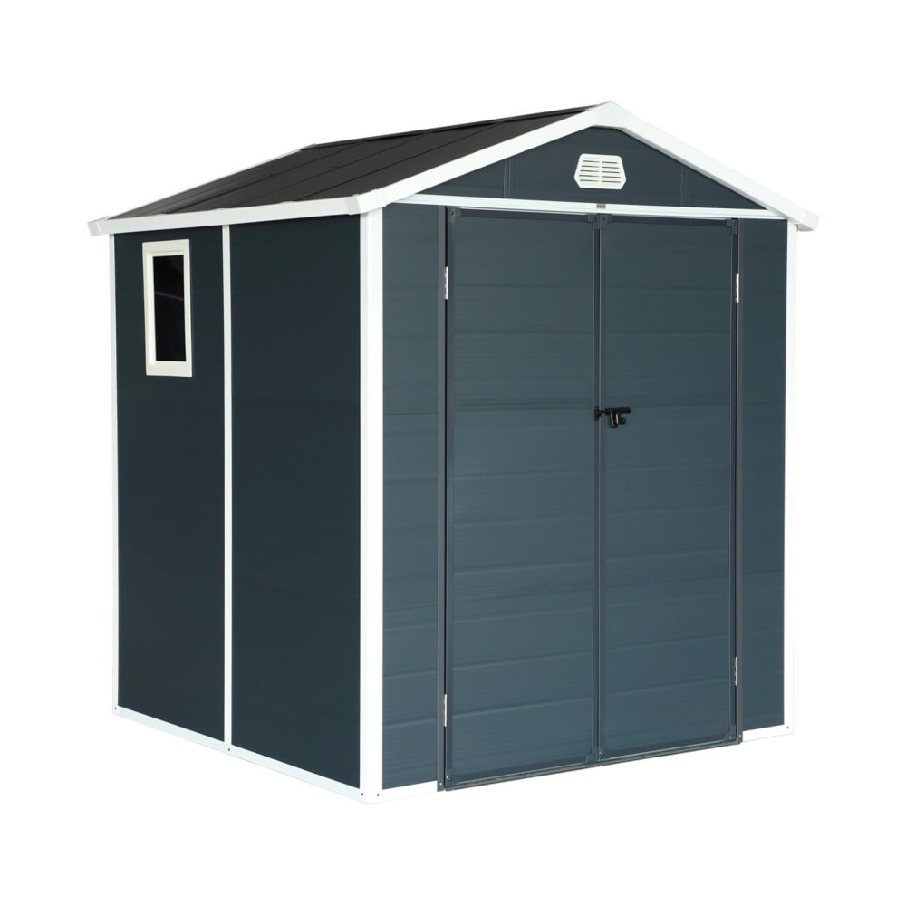 Abri de jardin plastique 3,65 m², anthracite