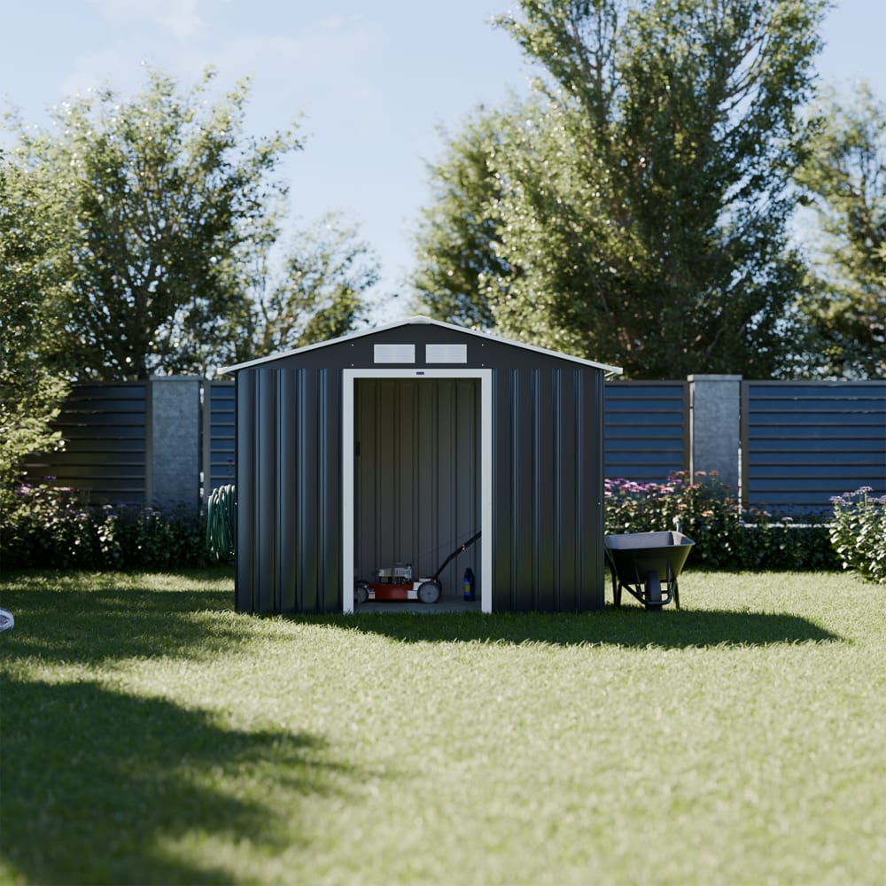 Abri de jardin en métal, 2,71 m² anthracite