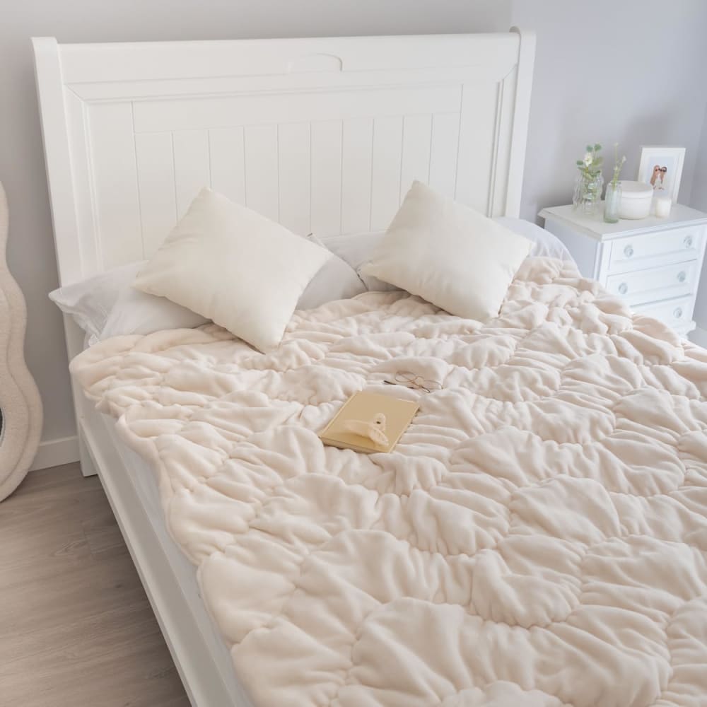 Couverture Lit et Canapé 100% polyester beige — vue 3