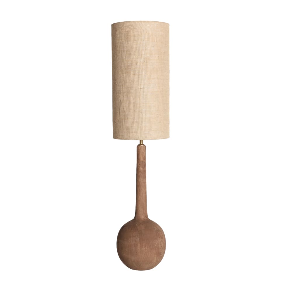 Lampe de salon en bois de mangue marron 25x25x110 cm