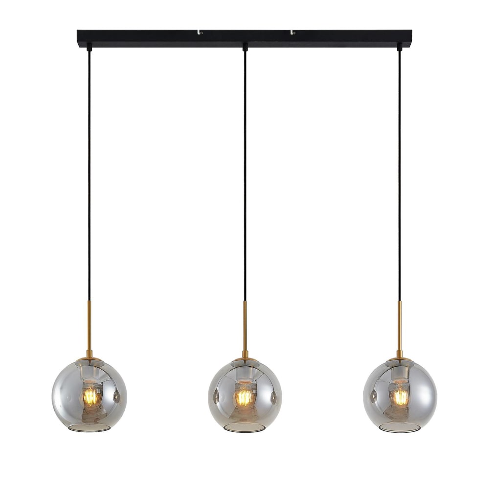 Lindby Pendelleuchte aus Glas, grau style modern - Glas
