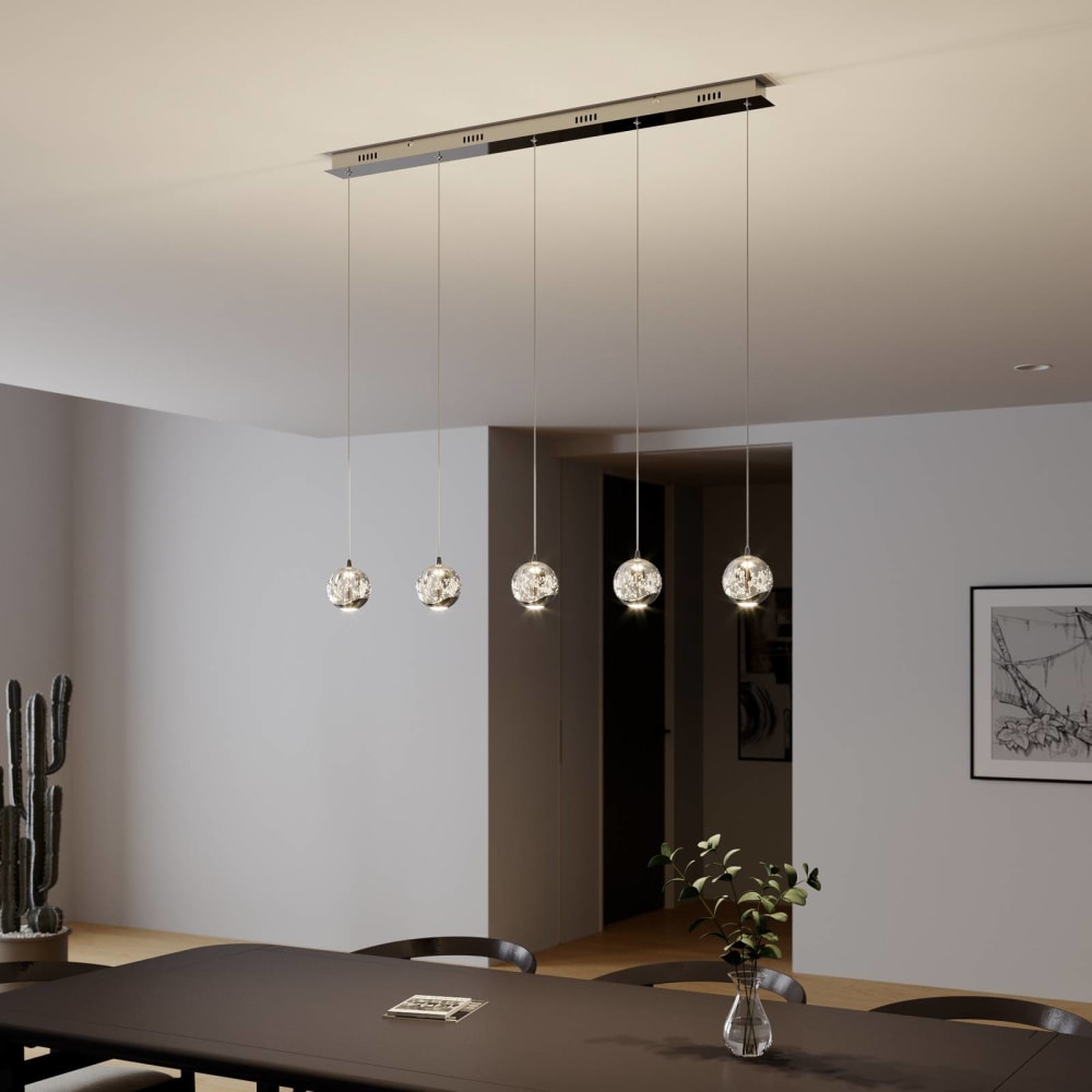 Lucande Pendelleuchte aus Glas, transparent style modern - Glas