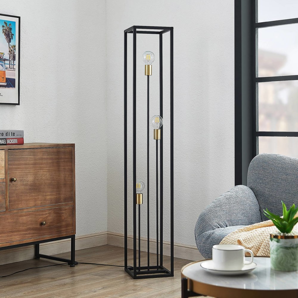 Lampadaire en métal noir - Maisons du Monde