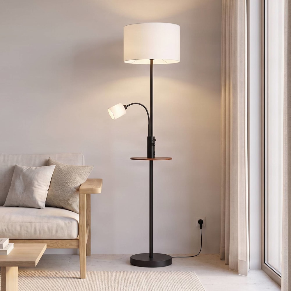 Lindby Stehlampe aus Metall, schwarz style modern - Metall