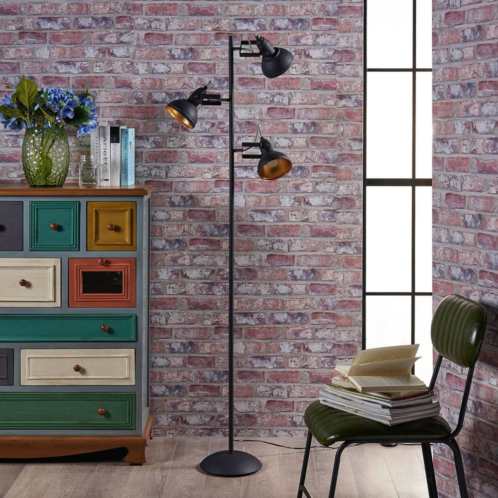 Lampadaire en métal noir - Maisons du Monde