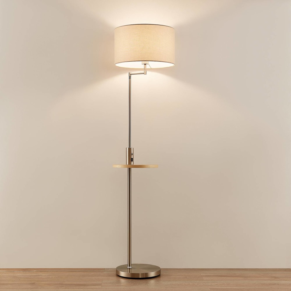 Lampadaire tissu en métal gris — vue 4