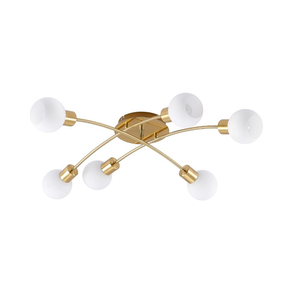 Lindby Deckenlampe aus Metall, gold / messing style modern - Metall
