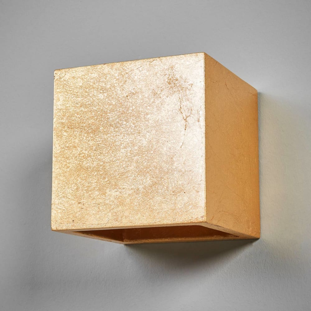 Lindby Wandleuchte, Wandlampe Innen aus Gips/Ton, gold / messing style modern - Steingut