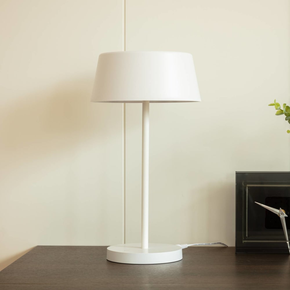 Lindby LED Tischlampe aus Metall, weiß style modern - Metall