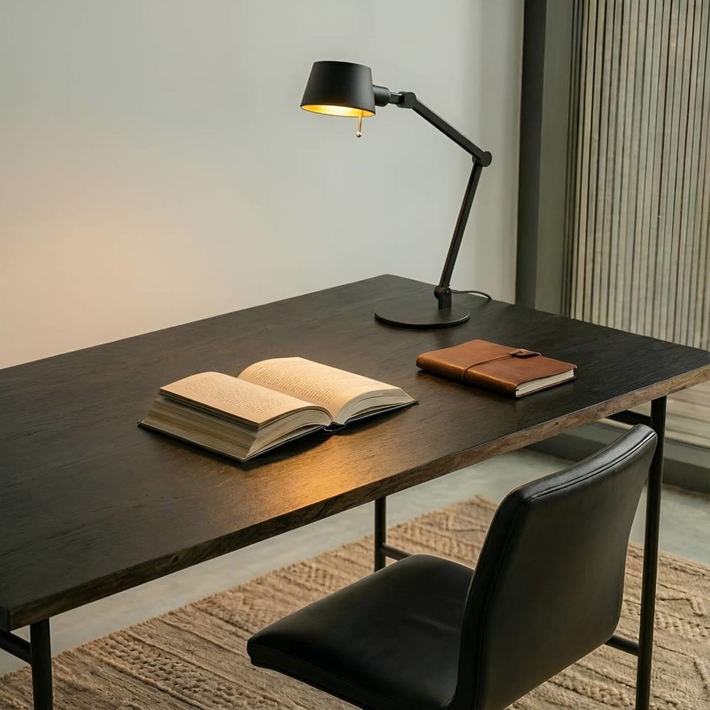 Lucande Tischlampe aus Metall, schwarz style modern - Metall