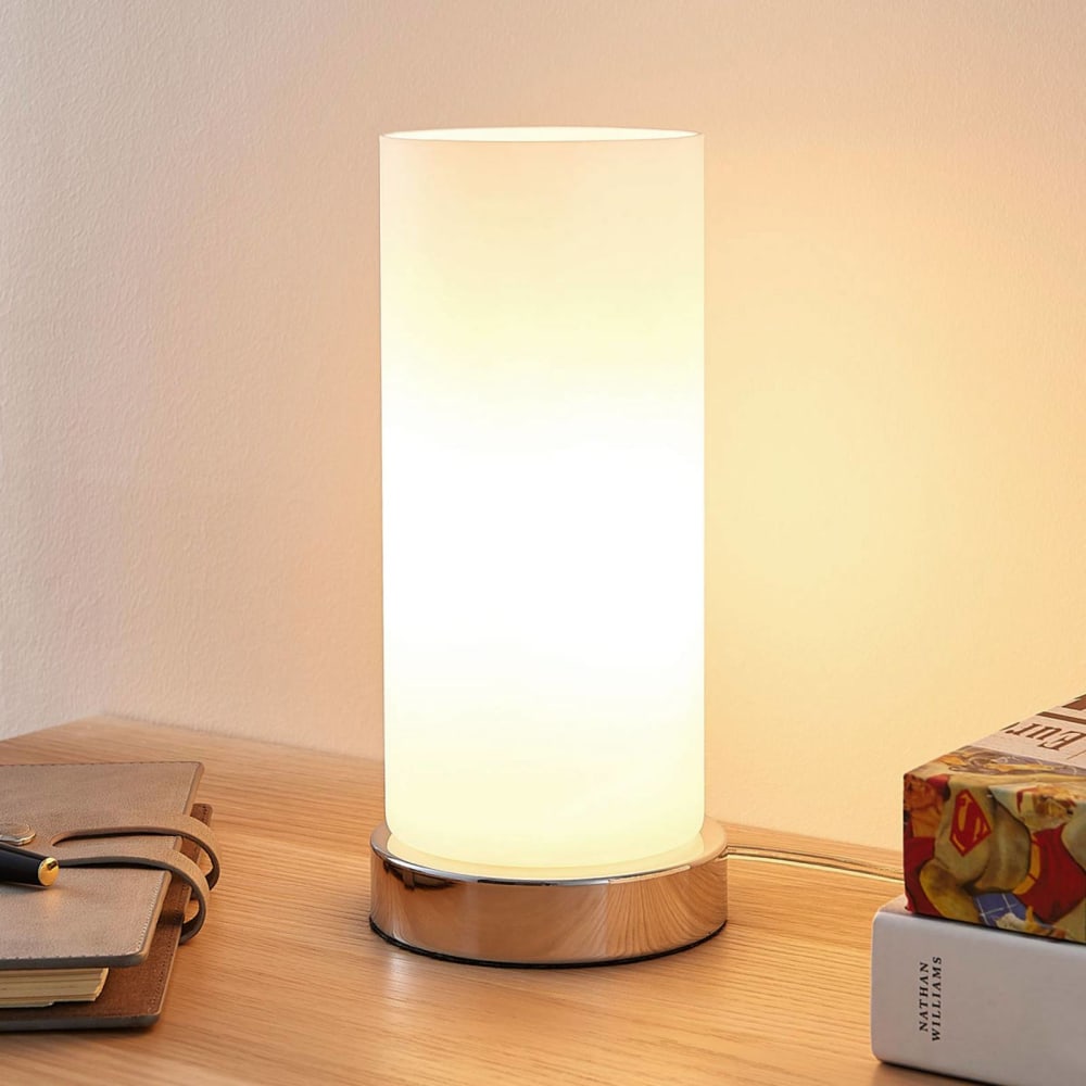 Lampe à poser en verre blanc - Maisons du Monde